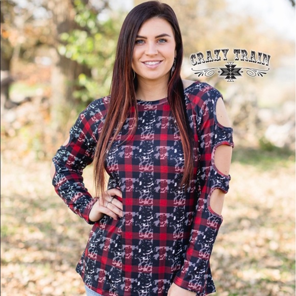 Crazy Train Tops - Cowboy Plaid Cutout by Crazy Train